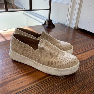 Suede Platform Slip Ons